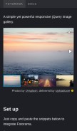 How fotorama.io looks like on a mobile device such as an iPhone.