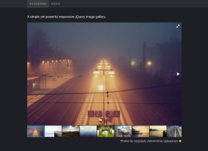 How fotorama.io looks like on a tablet such as an iPad.