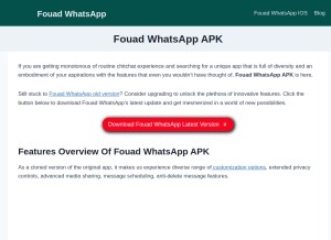 How fouadwtsap.com looks like on a tablet such as an iPad.