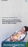 How foundanimals.org looks like on a mobile device such as an iPhone.