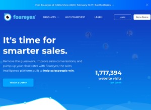 How foureyes.io looks like on a tablet such as an iPad.