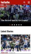 How fourfourtwo.com looks like on a mobile device such as an iPhone.