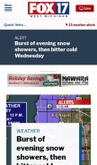 How fox17online.com looks like on a mobile device such as an iPhone.