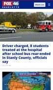 How fox46charlotte.com looks like on a mobile device such as an iPhone.