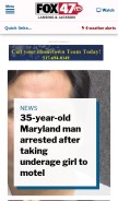 How fox47news.com looks like on a mobile device such as an iPhone.