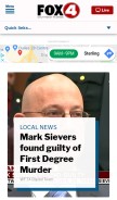 How fox4now.com looks like on a mobile device such as an iPhone.