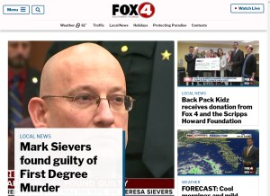 How fox4now.com looks like on a tablet such as an iPad.