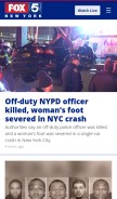 How fox5ny.com looks like on a mobile device such as an iPhone.