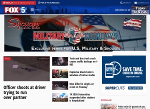How fox5sandiego.com looks like on a tablet such as an iPad.