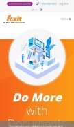 How foxitsoftware.com looks like on a mobile device such as an iPhone.