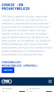 How foxsports.nl looks like on a mobile device such as an iPhone.