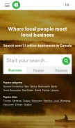 How fr.411.ca looks like on a mobile device such as an iPhone.