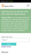 How fr.preview-urls.com looks like on a mobile device such as an iPhone.