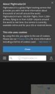 How fr24.com looks like on a mobile device such as an iPhone.