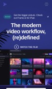 How frame.io looks like on a mobile device such as an iPhone.