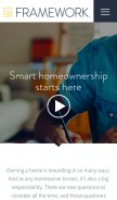 How frameworkhomeownership.org looks like on a mobile device such as an iPhone.
