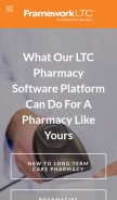 How frameworkltc.com looks like on a mobile device such as an iPhone.