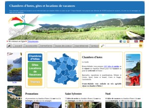 How france-balades.fr looks like on a tablet such as an iPad.