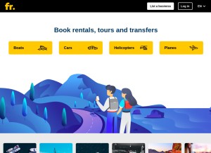How francerent.com looks like on a tablet such as an iPad.