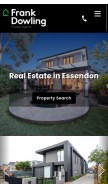 How frankdowling.com.au looks like on a mobile device such as an iPhone.