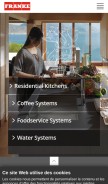How franke.com looks like on a mobile device such as an iPhone.