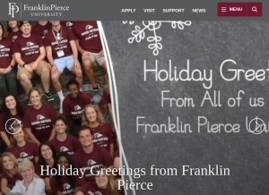 How franklinpierce.edu looks like on a tablet such as an iPad.