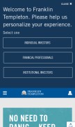 How franklintempleton.com looks like on a mobile device such as an iPhone.