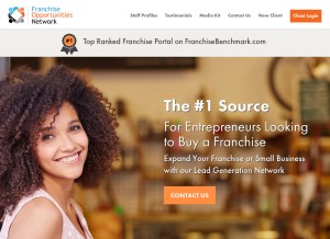 How franoppnetwork.com looks like on a tablet such as an iPad.