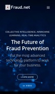 How fraud.net looks like on a mobile device such as an iPhone.