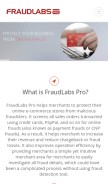How fraudlabspro.com looks like on a mobile device such as an iPhone.