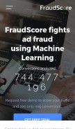 How fraudscore.mobi looks like on a mobile device such as an iPhone.