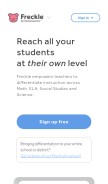 How freckle.com looks like on a mobile device such as an iPhone.