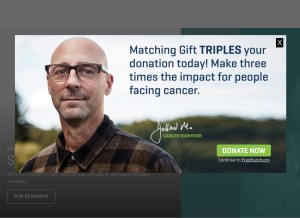 How fredhutch.org looks like on a tablet such as an iPad.