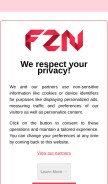 How fredzone.org looks like on a mobile device such as an iPhone.