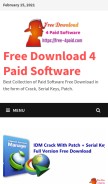 How free-4paid.com looks like on a mobile device such as an iPhone.