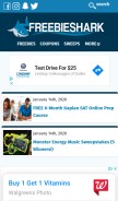 How freebieshark.com looks like on a mobile device such as an iPhone.