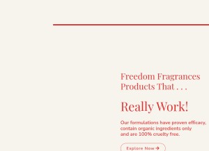 How freedom-fragrances.com looks like on a tablet such as an iPad.