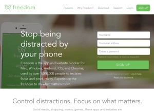 How freedom.to looks like on a tablet such as an iPad.