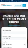 How freeessaywriter.net looks like on a mobile device such as an iPhone.