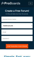 How freeforums.net looks like on a mobile device such as an iPhone.