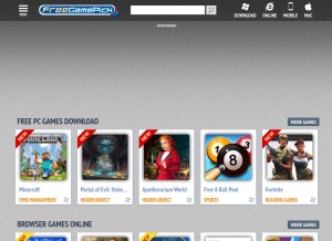 How freegamepick.net looks like on a tablet such as an iPad.
