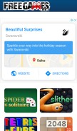 How freegames.net looks like on a mobile device such as an iPhone.
