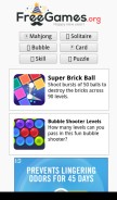 How freegames.org looks like on a mobile device such as an iPhone.