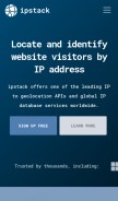 How freegeoip.net looks like on a mobile device such as an iPhone.