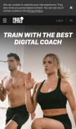 How freeletics.com looks like on a mobile device such as an iPhone.