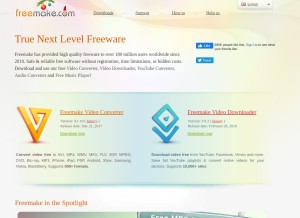 How freemake.com looks like on a tablet such as an iPad.