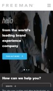 How freeman.com looks like on a mobile device such as an iPhone.
