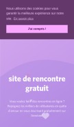 How freemeet.net looks like on a mobile device such as an iPhone.