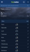 How freemeteo.com looks like on a mobile device such as an iPhone.