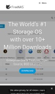 How freenas.org looks like on a mobile device such as an iPhone.